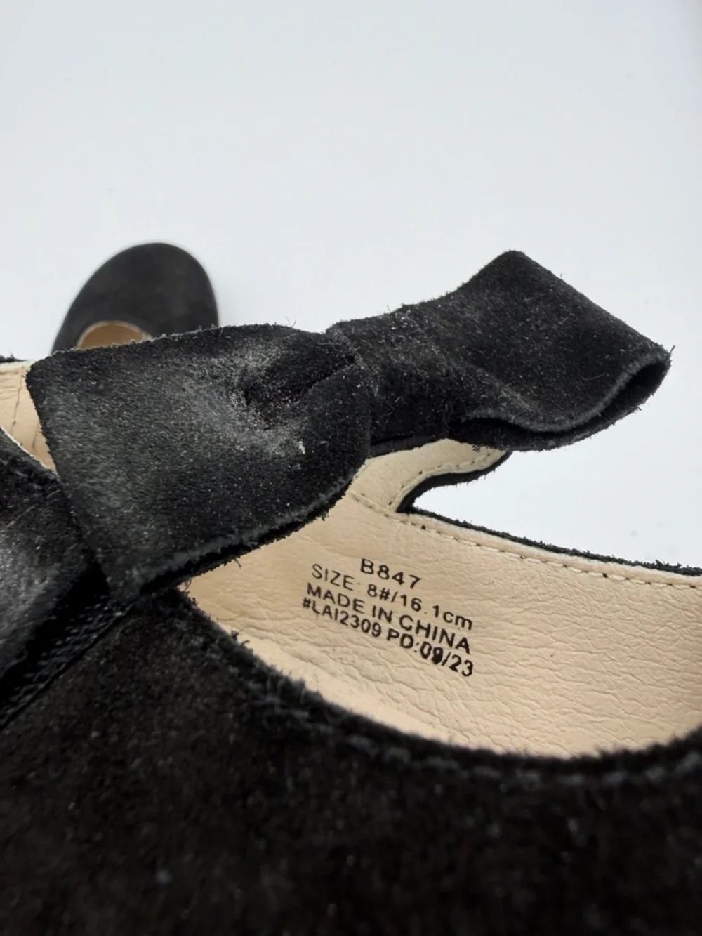 Felix & Flora Toddler Girls 8 Black Velvet Bow Mary Jane Formal Dress Shoes Kids